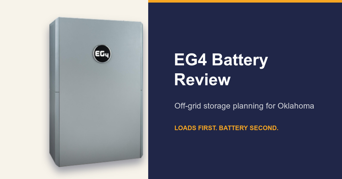EG4 wall-mounted battery for Oklahoma off-grid storage planning