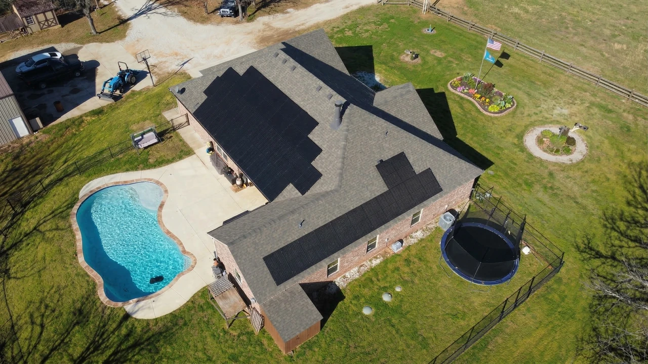 Affordable Solar residential rooftop solar project in McLoud, Oklahoma