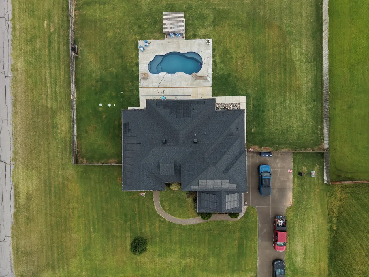 CertainTeed Solstice solar shingles on a southwest Oklahoma City roof